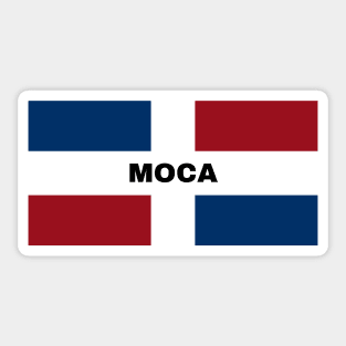 Moca City in Dominican Republic Flag Sticker